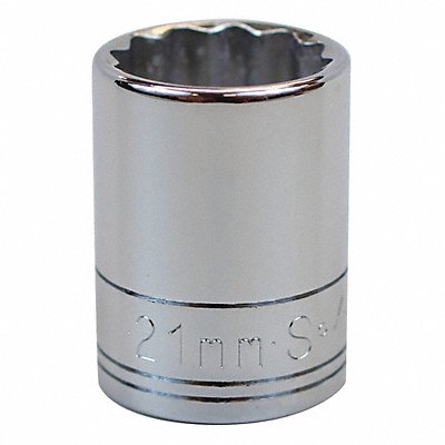 Socket Steel Chrome 21 mm