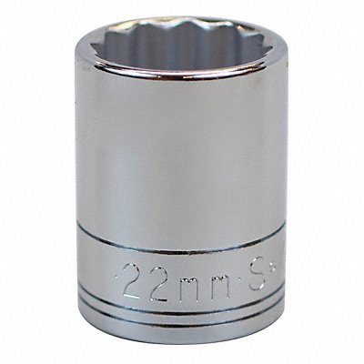 Socket Steel Chrome 22 mm