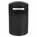 Trash Can 40 gal Black Steel