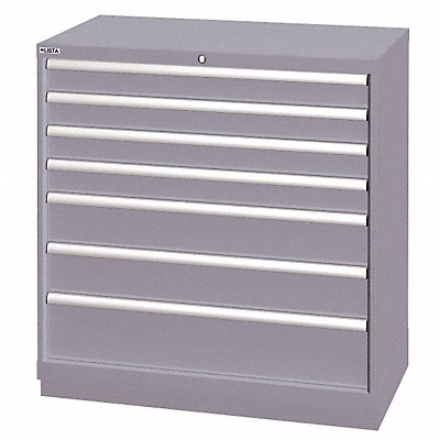 Mod Drwr Cab 41-3/4 H 7 Drwr Light Gray