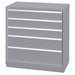 Mod Drwr Cab 41-3/4 H 5 Drwr Light Gray