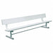 Outdoor Bench 96 in L Silver