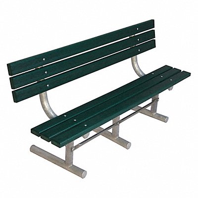 Outdoor Bench 72 in L Grn RCYCLD PLSTC