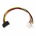 SATA(M)/Molex 4pin/4pin Pwr Cable 12in