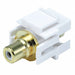 A/V Wallplate RCA Wht Ctr Flush Wht