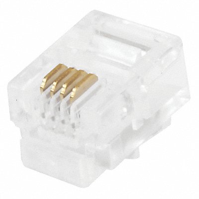 Plug Modular RJ11 6P4C Solid PK50