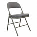 Padded Folding Chair Gray/Beige 300 lb.