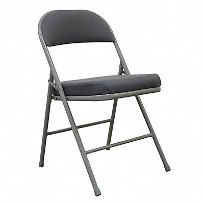 Padded Folding Chair Gray 300 lb.