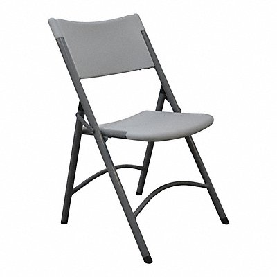 Folding Chair Blow Molded Gray 300 lb.