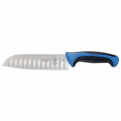 Santoku Knife 7 in Blade Blue Handle