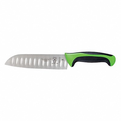 Santoku Knife 7 in Blade Green Handle