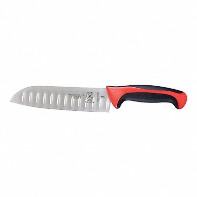 Santoku Knife 7 in Blade Red Handle