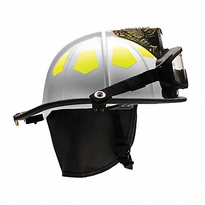 Fire Helmet White Fiberglass