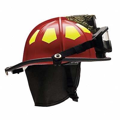 Fire Helmet Red Fiberglass