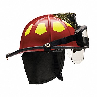 Fire Helmet Red Fiberglass