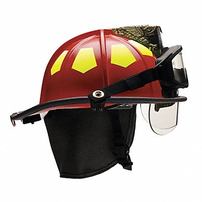 Fire Helmet Red Fiberglass