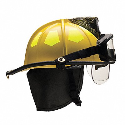 Fire Helmet Yellow Fiberglass