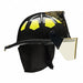 Fire Helmet Black Fiberglass