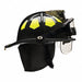 Fire Helmet Black Fiberglass