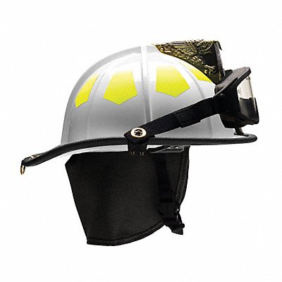 Fire Helmet White Fiberglass