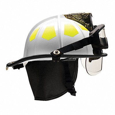 Fire Helmet White Fiberglass