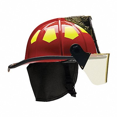 Fire Helmet Red Fiberglass