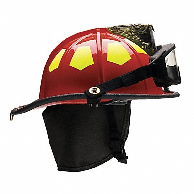 Fire Helmet Red Fiberglass