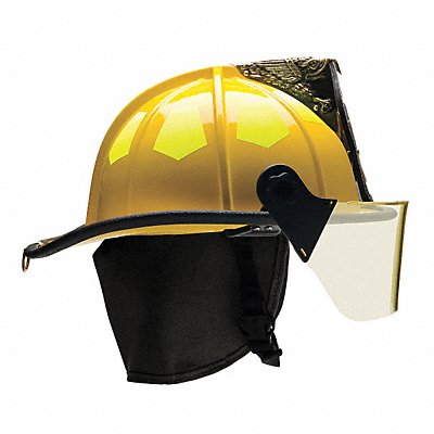 Fire Helmet Yellow Fiberglass