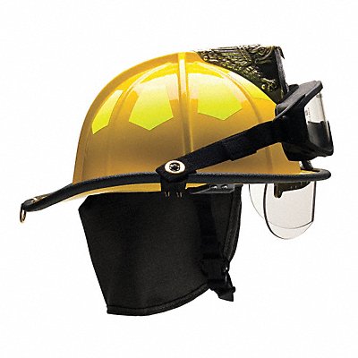 Fire Helmet Yellow Fiberglass