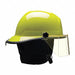 Fire Helmet Lime-Yellow Thermoplastic