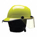 Fire Helmet Lime-Yellow Thermoplastic