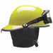 Fire Helmet Lime-Yellow Thermoplastic