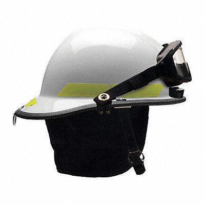 Fire Helmet White Thermoplastic