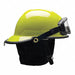 Fire Helmet Lime-Yellow Fiberglass