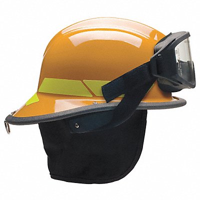 Fire Helmet Orange Thermoplastic