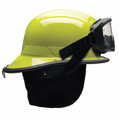 Fire Helmet Lime-Yellow Thermoplastic