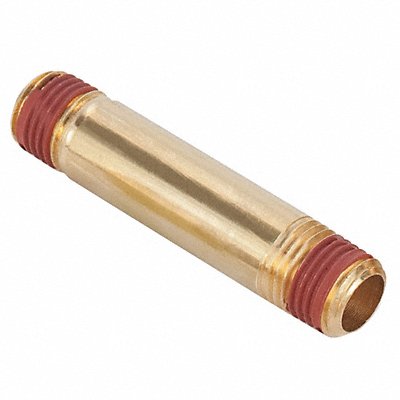 Long Pipe Nipple 1/4 In 3-1/2 In L Brass