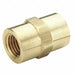 Hex Coupling Brass 1/4 in Pipe Size FNPT