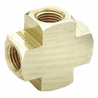 Cross Brass 1/8 in Pipe Size Female NPT