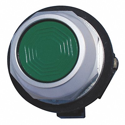 H7011 Non-Illum Push Button 30mm Flush Green