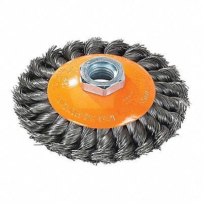Saucer Cup Brush Knot-twist 5 X 5/8 -11