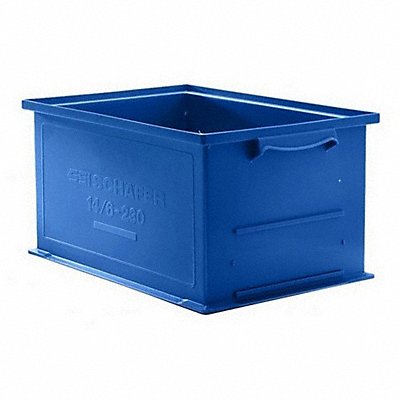 Straight Wall Container Blue Solid HDPE