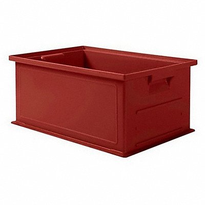 Straight Wall Container Red Solid HDPE