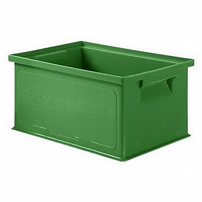 Straight Wall Container Green Solid HDPE