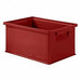 Straight Wall Container Red Solid HDPE