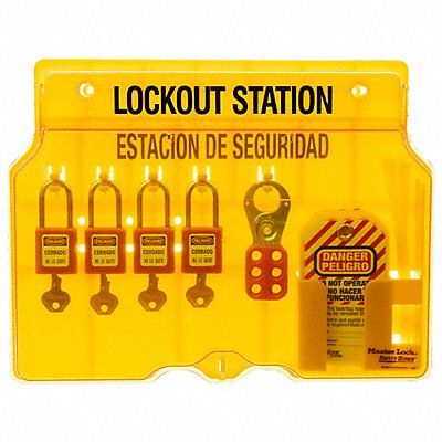Lockout Station Filled 4 Locks Keyed Dff