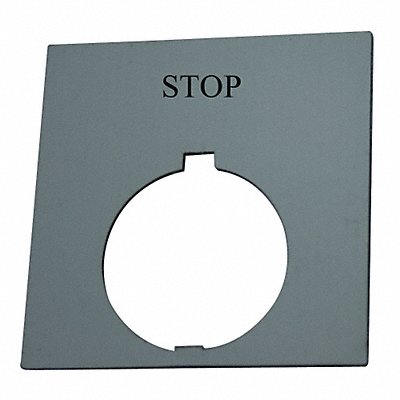 Legend Plate Square Stop Red