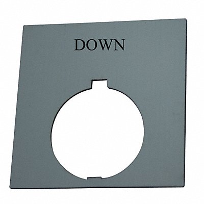 Legend Plate Square Down Black