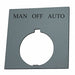 Legend Plate Square Man. Off Auto Black