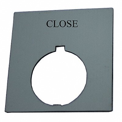 Legend Plate Square Close Black